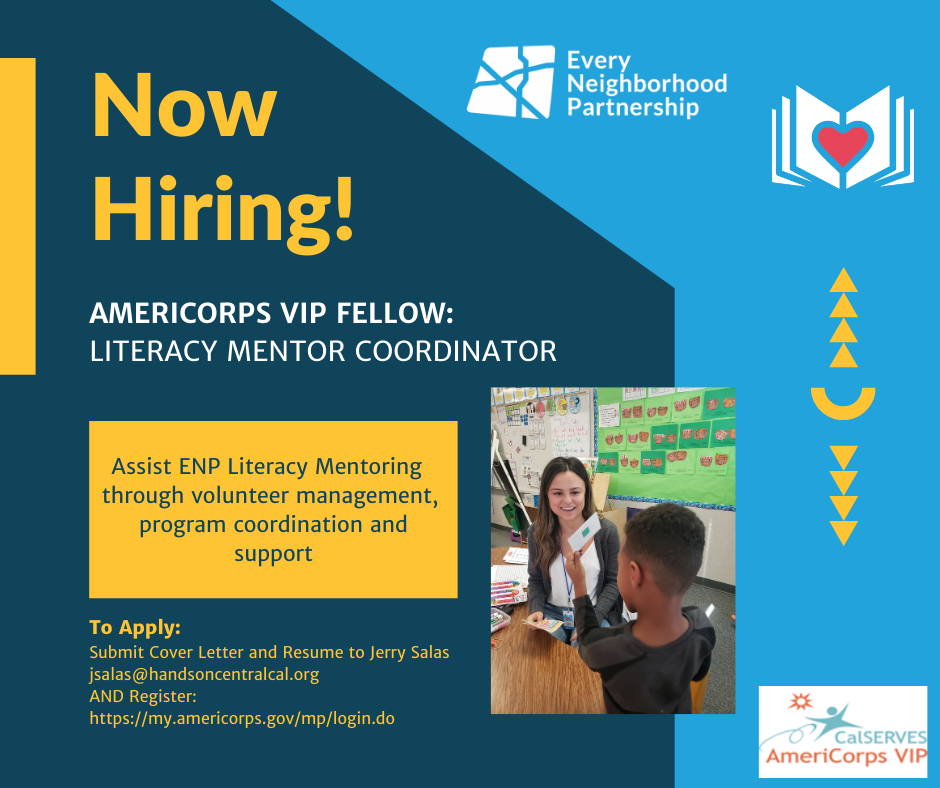 ENP is Hiring an AmeriCorps VIP member!